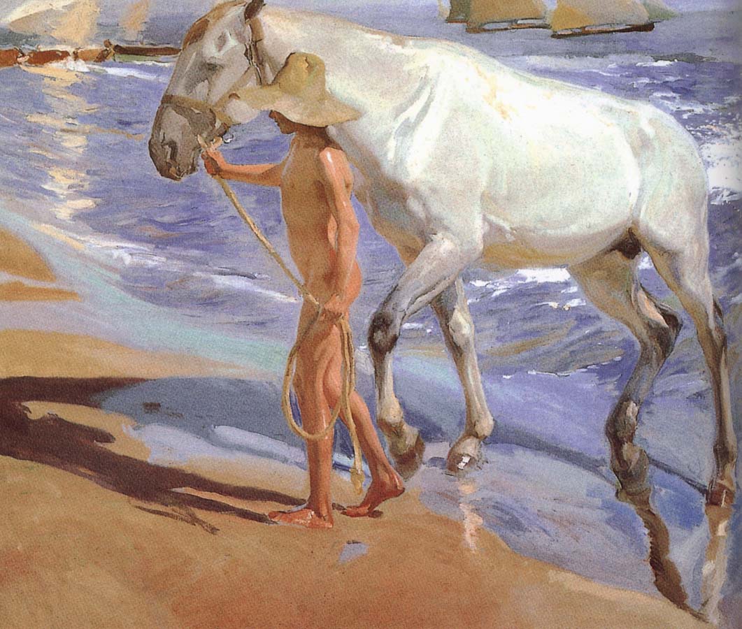 Joaquin Sorolla Horse bath